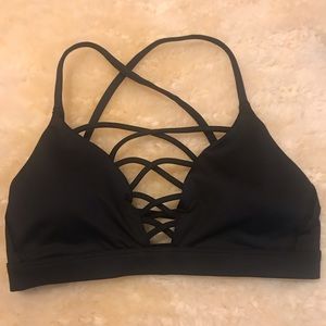 Black Victoria Secret Sports Bra w Strappy Front